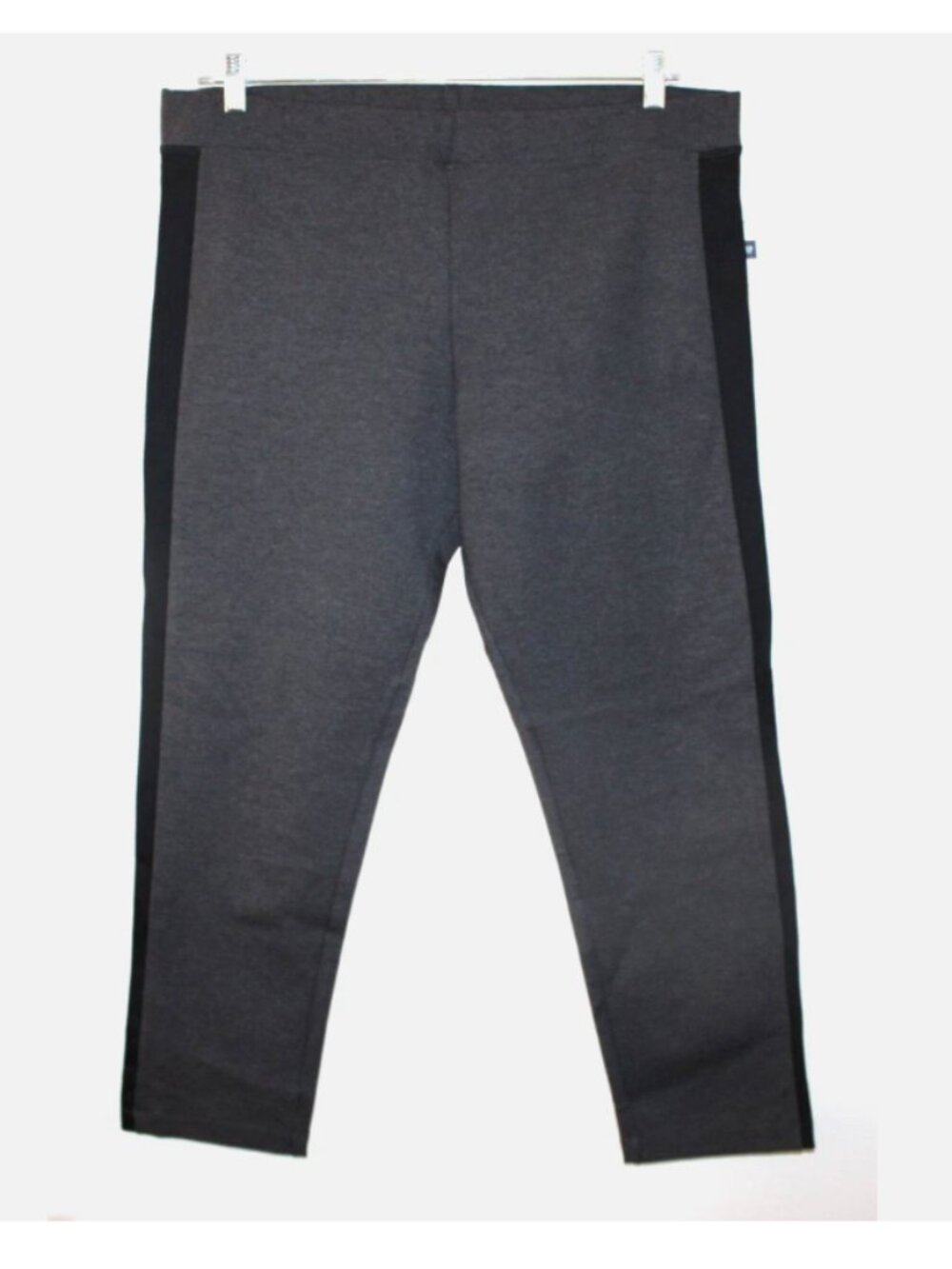 Gap 2X XXL Gray Ponte Knit Leggings Black Tuxedo Side Stripe Skinny Pants NWT